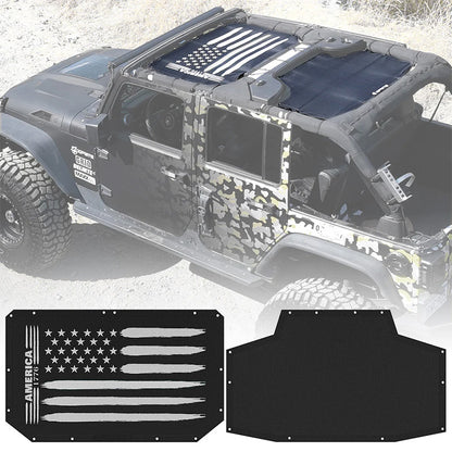 Jeep JK visor top with American flag design