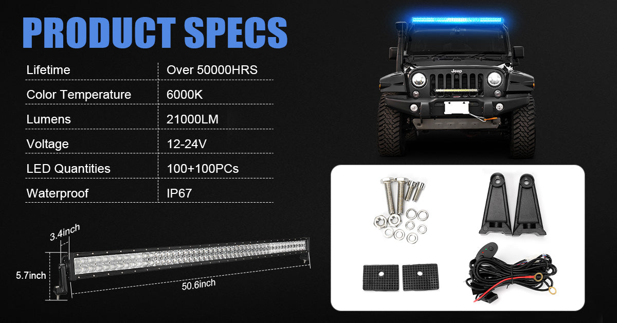 Jeep JK light bar specification
