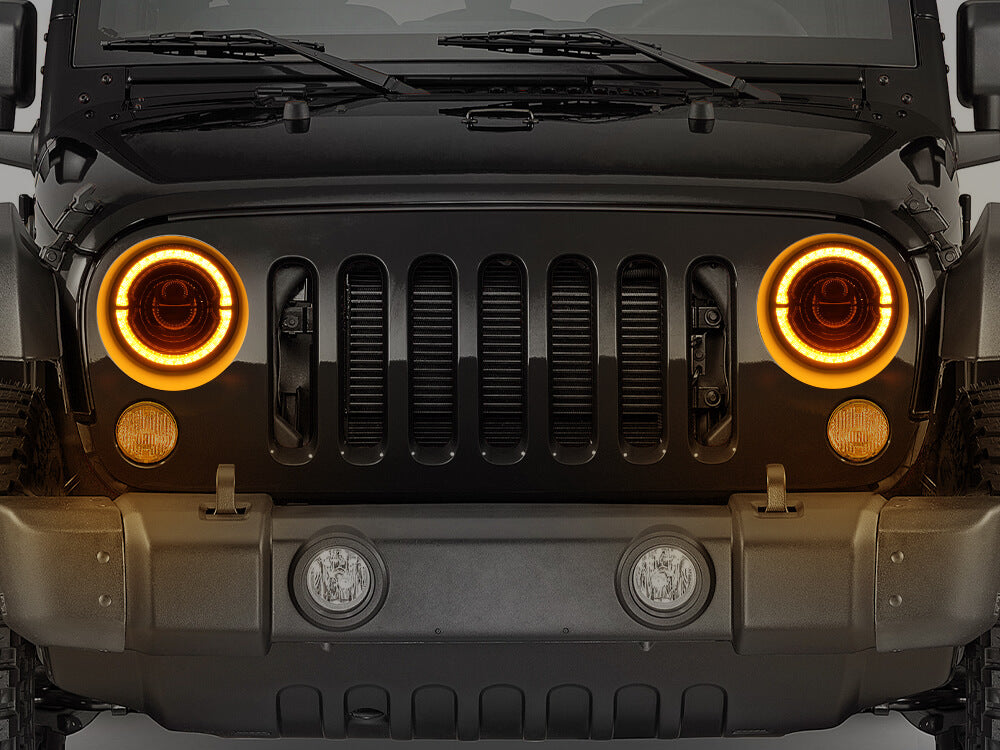 Jeep Wrangler led halo headlights install in TJ JK