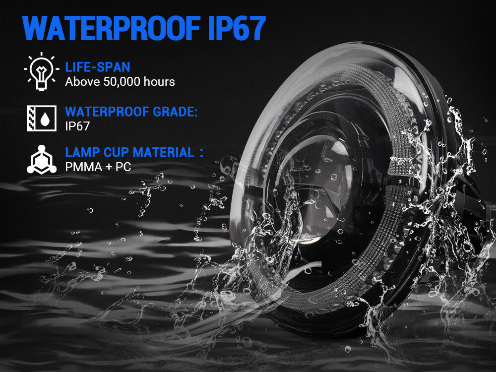 Jeep Wrangler led halo headlights install in  TJ JK