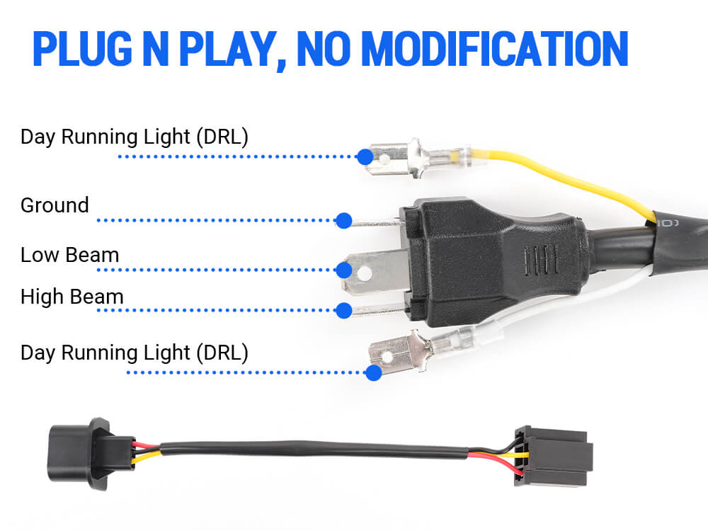 Jeep Wrangler led halo headlights install in TJ JK