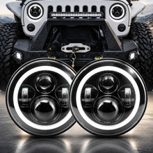 7 inch 80W Jeep LED Halo Headlights with DRL & Turn Signals for 1997-2018 Wrangler JK CJ TJ