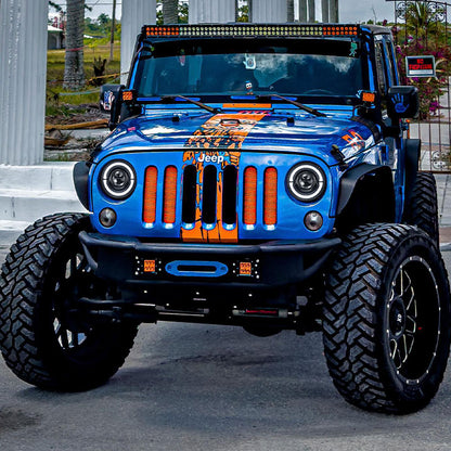 Jeep Wrangler led halo headlights install in TJ JK