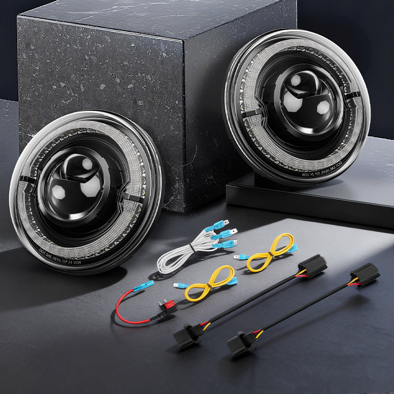 Jeep Wrangler led halo headlights install in TJ JK