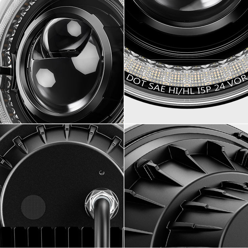 Jeep Wrangler led halo headlights install in TJ JK