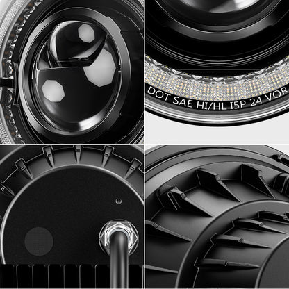 Jeep Wrangler led halo headlights install in TJ JK