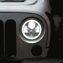 Faros delanteros LED Halo para Jeep de 7 pulgadas y 80 W para Wrangler JK CJ TJ 1997-2018 