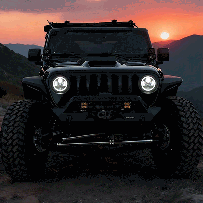 Best Seller Jeep Wrangler LED Headlights with Halo DRL & Turn Signals for 1997–2018 JK CJ TJ