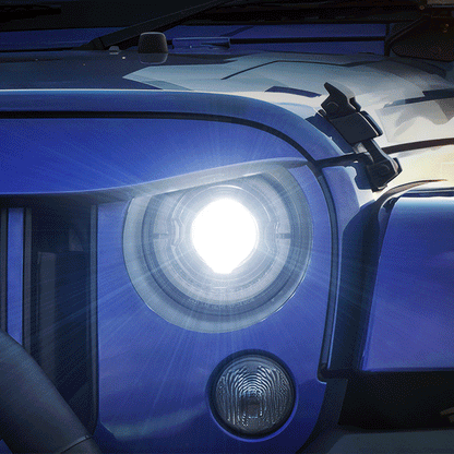 Jeep Wrangler led halo headlights install in TJ JK
