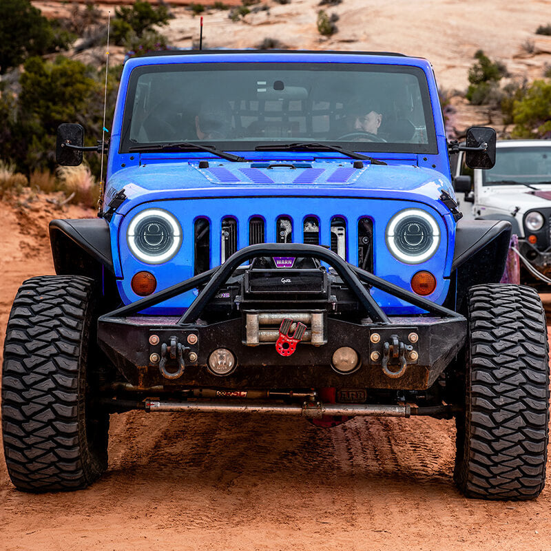 Jeep Wrangler led halo headlights install in TJ JK