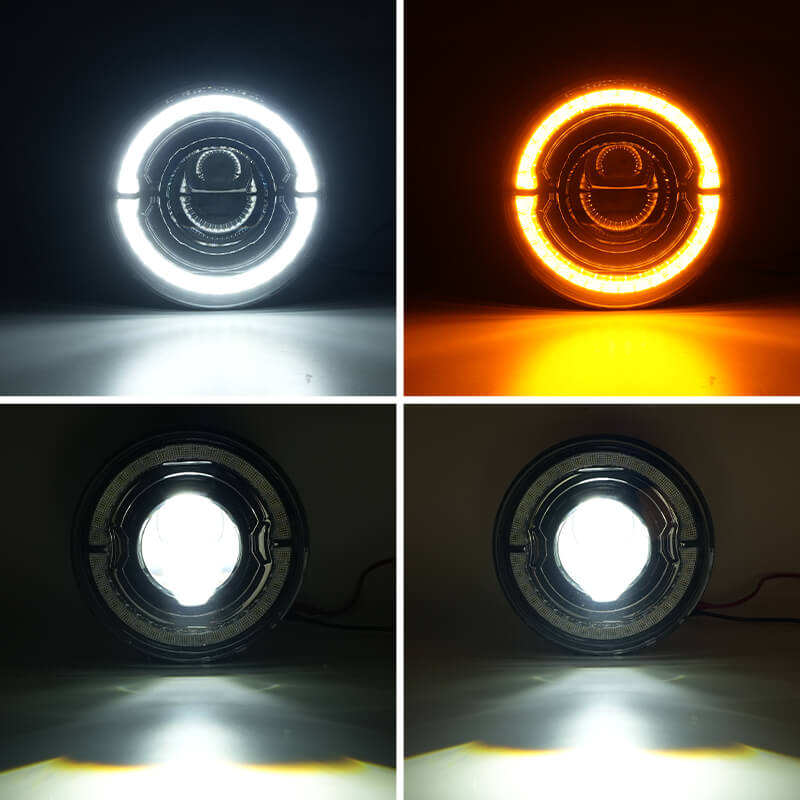 Jeep Wrangler led halo headlights install in JL JT
