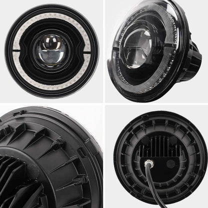 Jeep Wrangler led halo headlights install in TJ JK