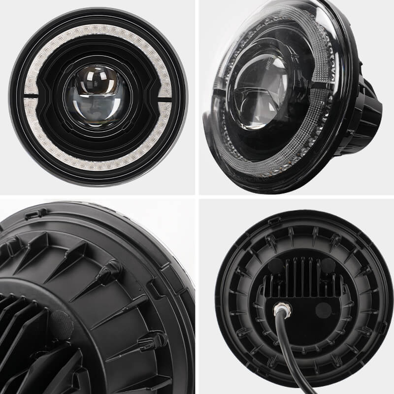 Jeep Wrangler led halo headlights install in JL JT