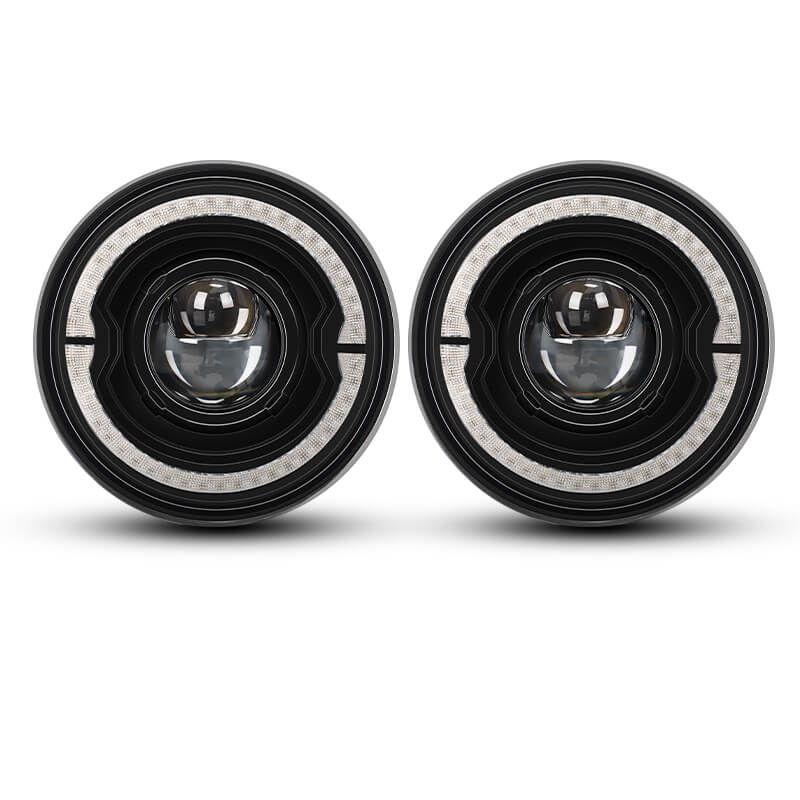 Jeep Wrangler led halo headlights install in JL JT