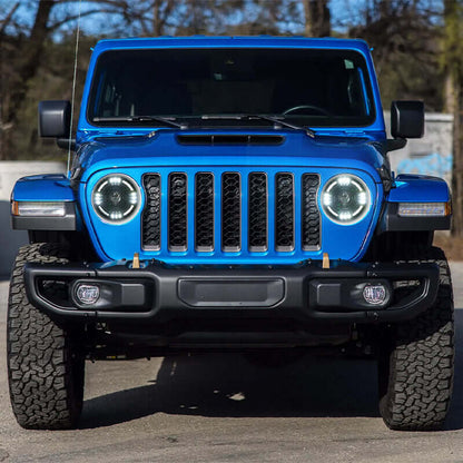 Jeep Wrangler led halo headlights install in JL JT