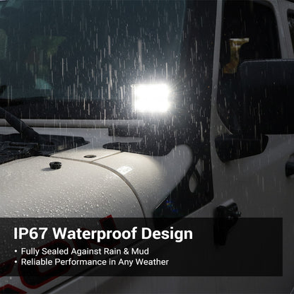 52" Jeep Light Bar & Pods & Brackets for 2018-Later Wrangler JL JLU & Gladiator | Prevail Series