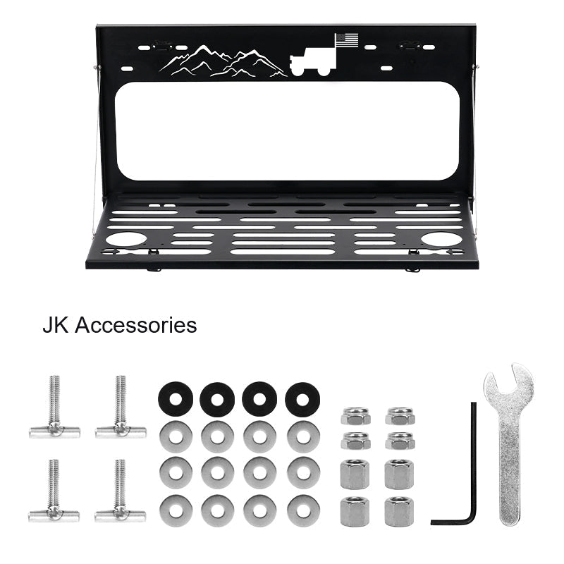 JK tailgate table items