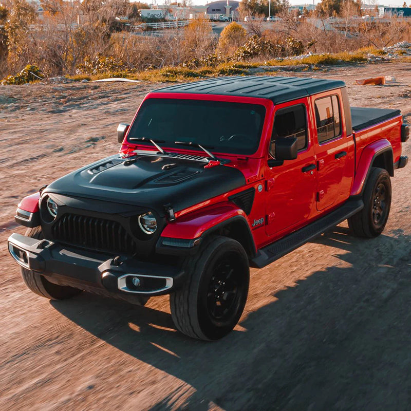 Jeep Gladiator Hood with Functional Air Vents for 10th Anniversary Red Rock Series — Durable and Stylish Upgrade