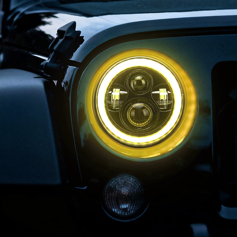 Jeep LED Headlights with advanced optics anti-fog vent and long-lasting brightness