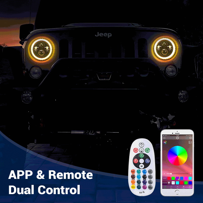 Jeep LED Headlights with advanced optics anti-fog vent and long-lasting brightness