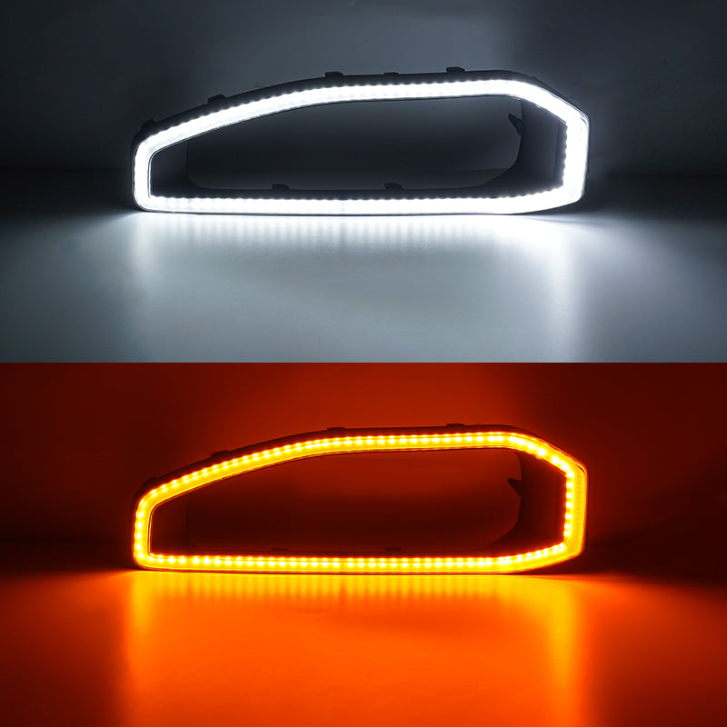 Jeep wrangler front bumper fog light covers with DR and turn signal function