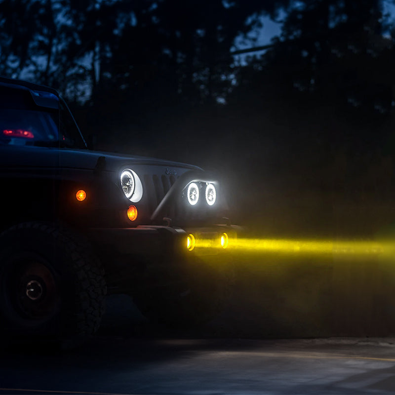 4 Inch 30W Dual Color Cree LED Fog Lights for Jeep Wrangler — Bright, Durable, and Weather-Resistant