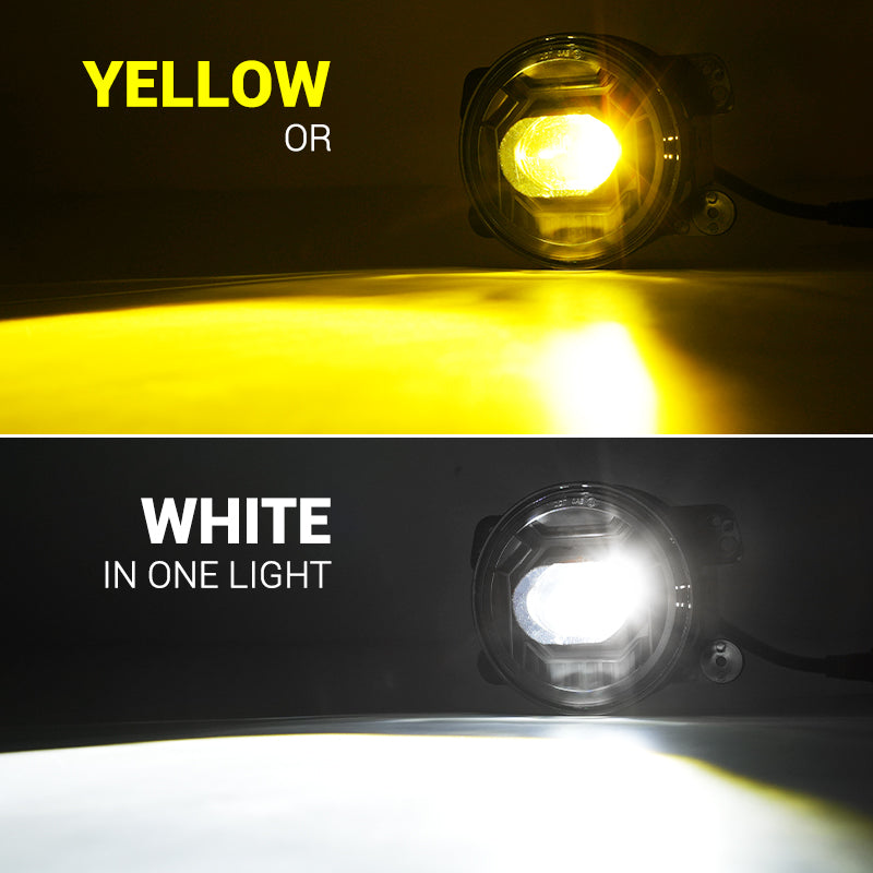 4 Inch 30W Dual Color Cree LED Fog Lights for Jeep Wrangler — Bright, Durable, and Weather-Resistant