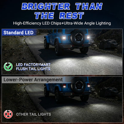 LED Tail Lights For Jeep Wrangler JL JLU Lighting modes