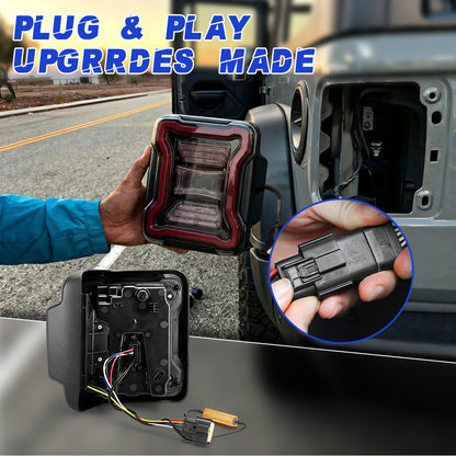 LED Tail Lights For Jeep Wrangler JL JLU Lighting modes