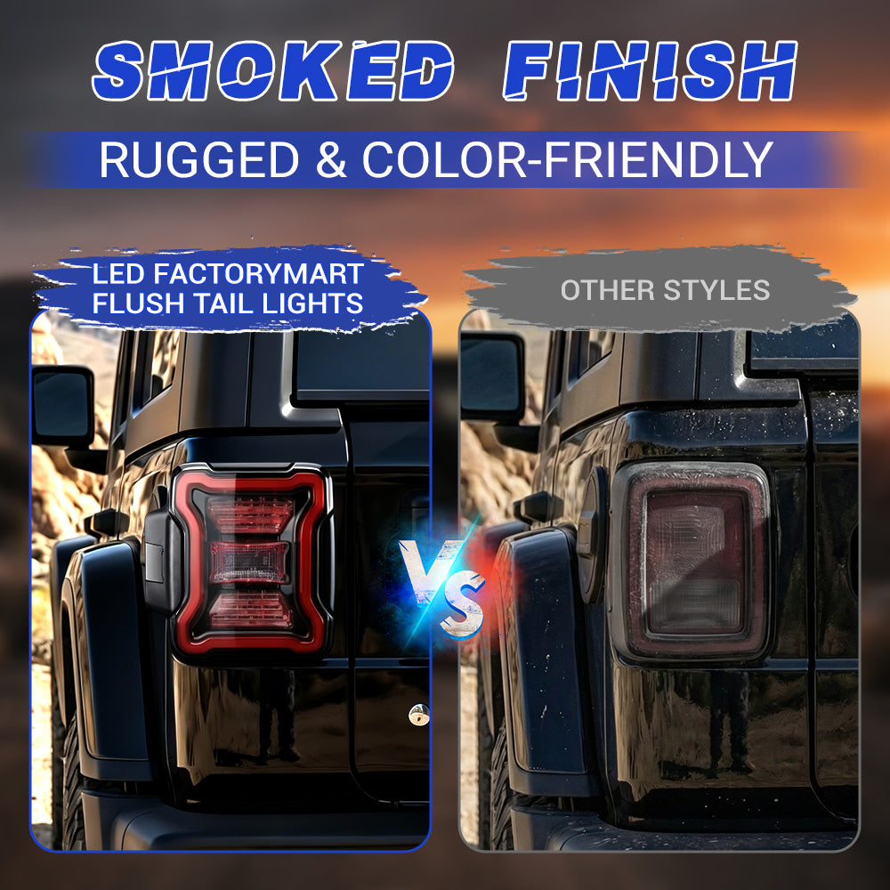 LED Tail Lights For Jeep Wrangler JL JLU Lighting modes