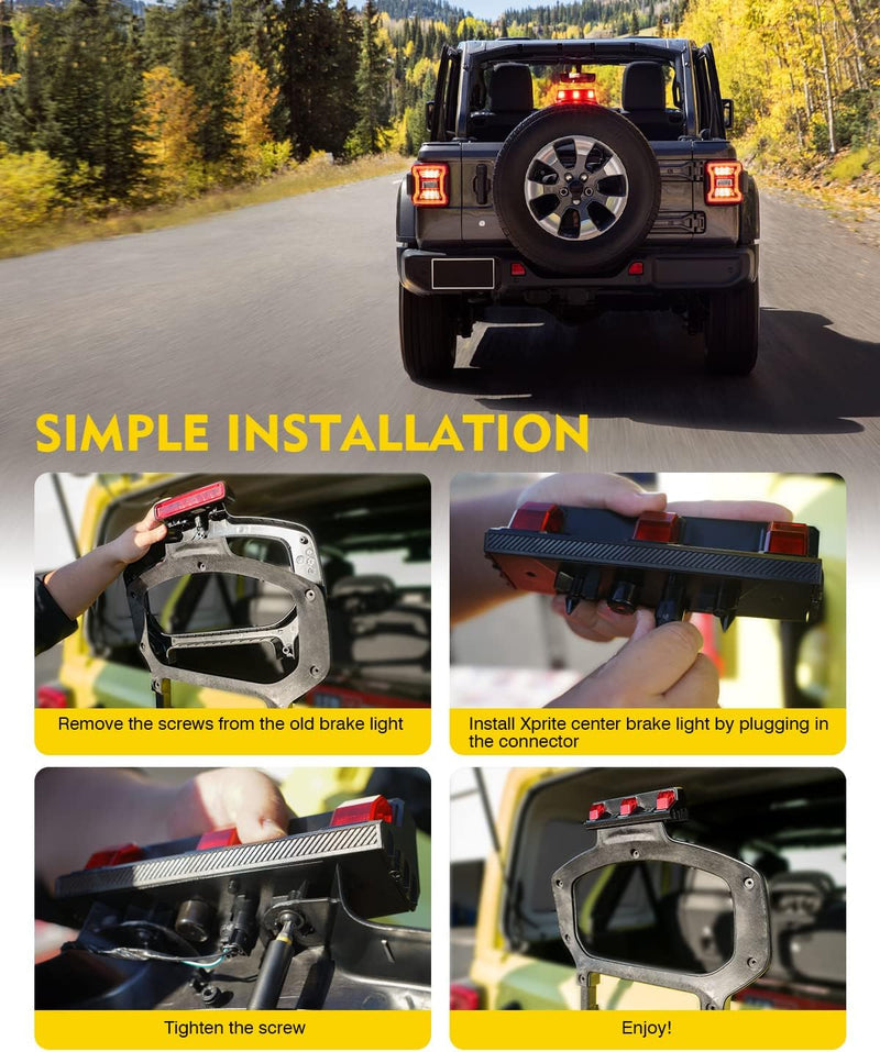 Jeep Wrangler JL LED third brake light installation