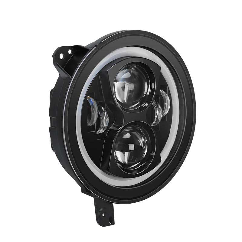 Upgrade 9'' Jeep Halo Headlights & Fog Lights with DRL for 2018-Later Jeep Wrangler JL & Gladiator JT