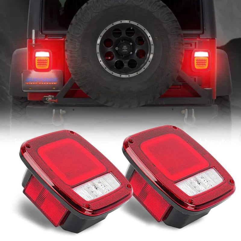 Jeep Wrangler LED Tail Light Assembly Rear Lights for 1979-2006 TJ YJ CJ