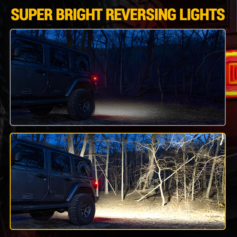 JL tail lights with ultra bright reverse lighting