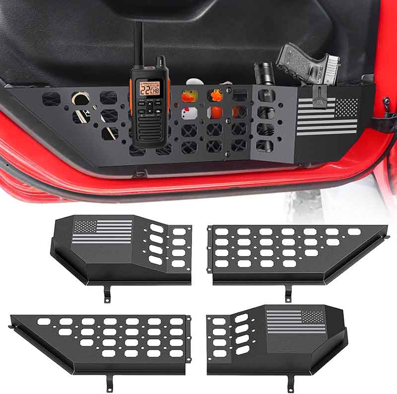 Durable Front Door Storage Box Compatible with Jeep Wrangler JL and Gladiator JT