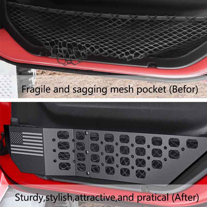 Durable Front Door Storage Box Compatible with Jeep Wrangler JL and Gladiator JT