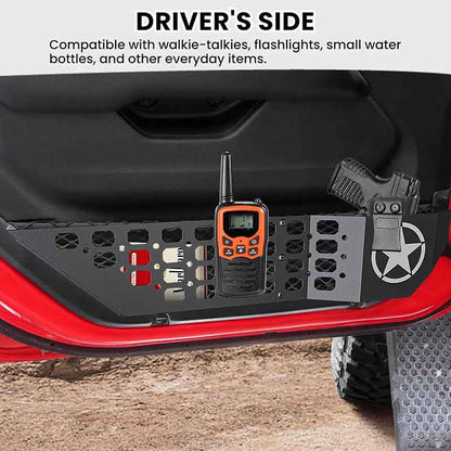 Durable Front Door Storage Box Compatible with Jeep Wrangler JL and Gladiator JT