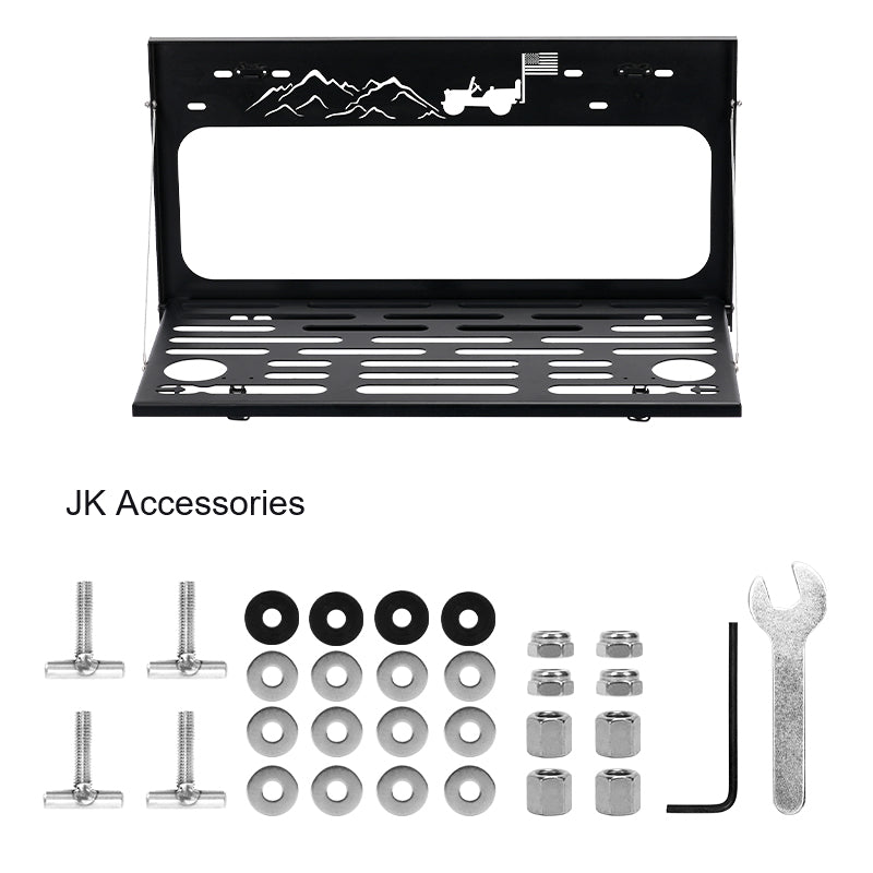 Jeep JK tailgate table items