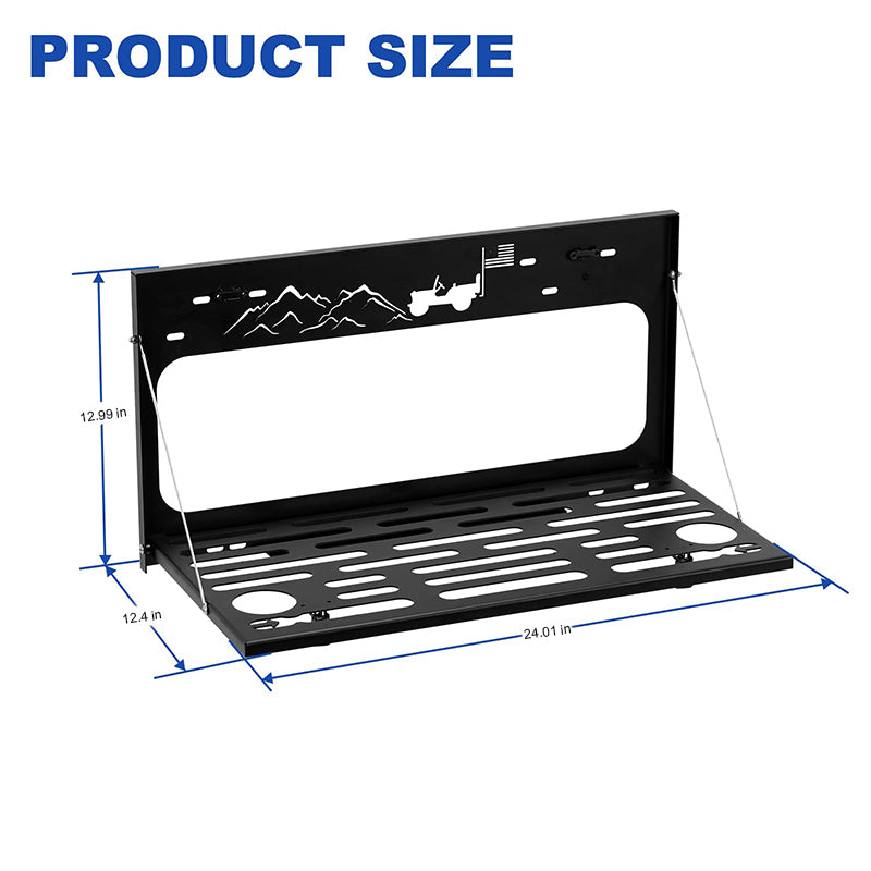 Jeep JL tailgate table product size