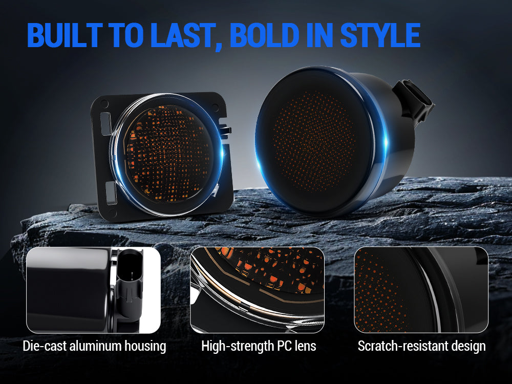 Jeep JK Grille and Fender Lights with DRL and sequential turn signal