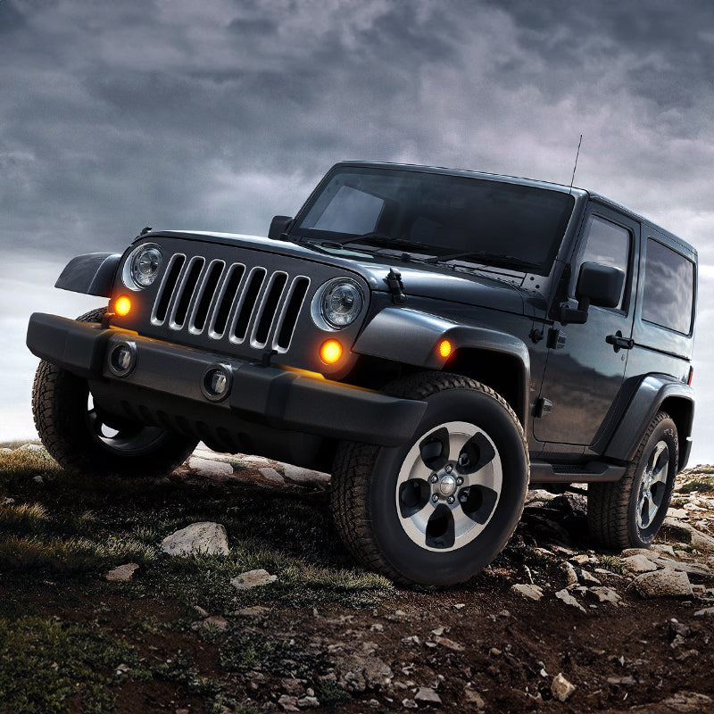 LED Jeep JK Grille and Fender Lights for off-road visibility