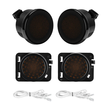 Durable Jeep JK Grille and Fender Lights with flowing turn indicators