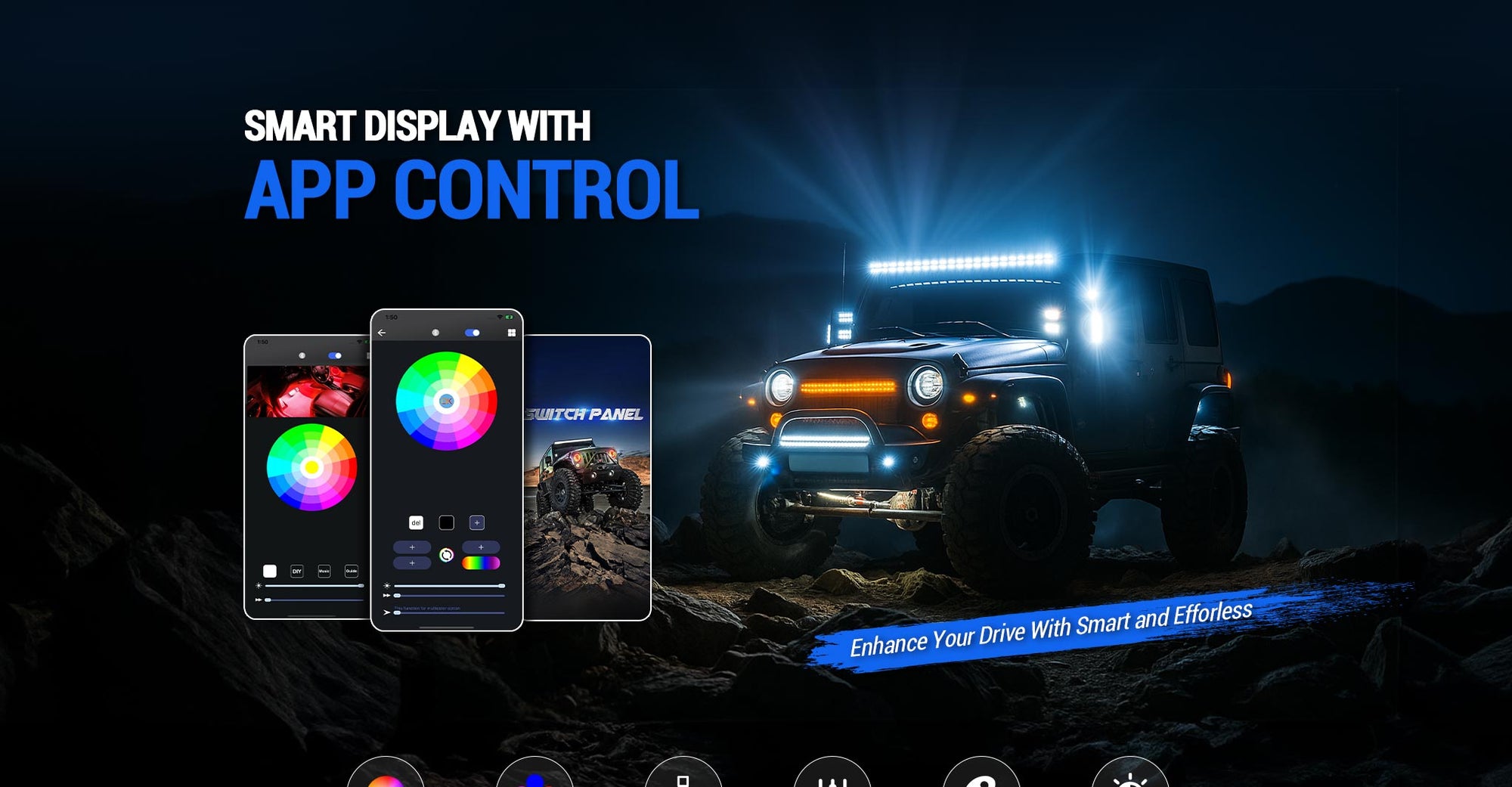 4 Control Modes Universal 8 Gang RGB Switch Panel for Off-Road & Truck banner image