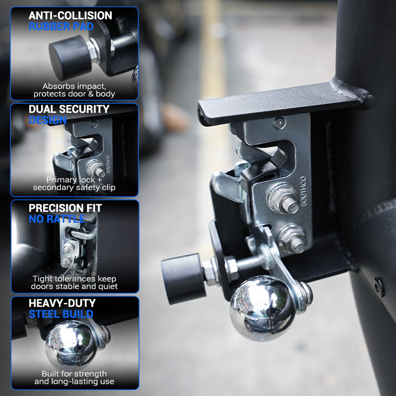 Jeep tube doors latch system