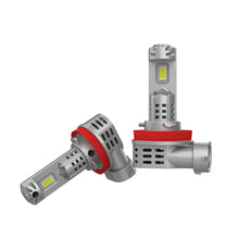 Detailed view of H8 H11 LED Headlight Bulbs with heat dissipation design, built for long-lasting performance in Toyota Tacoma upgrades.