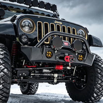 LED Fog Lights with Amber Lens for 2007-2018 Jeep Wrangler JK