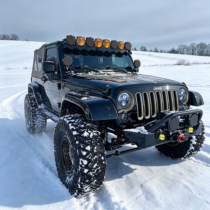 LED Fog Lights with Amber Lens for 2007-2018 Jeep Wrangler JK