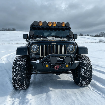 LED Fog Lights with Amber Lens for 2007-2018 Jeep Wrangler JK