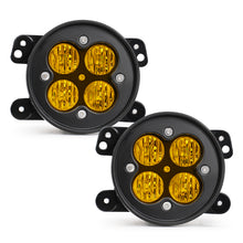 Pair of amber LED fog lights for Jeep Wrangler JL and Gladiator JT