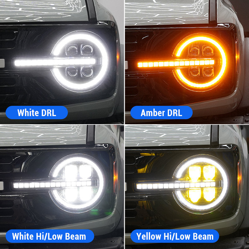 Bronco LED headlights function